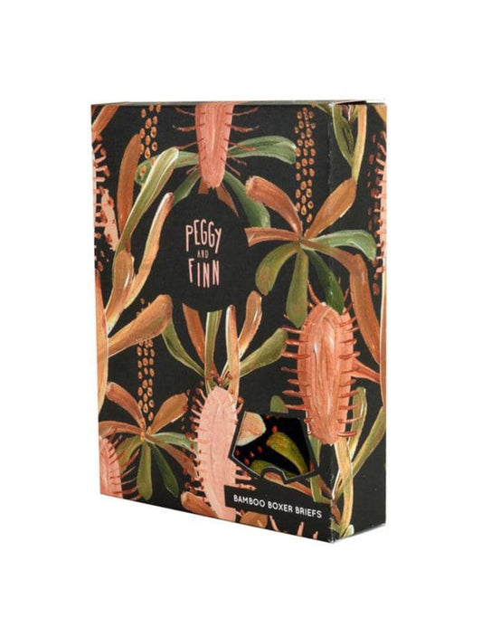 Grass Tree Black Bamboo Boxers