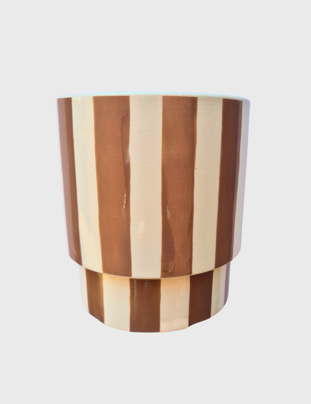 Stripey Ceramic Pot