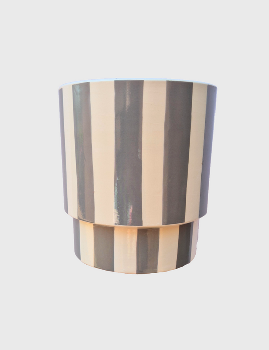 Stripey Ceramic Pot