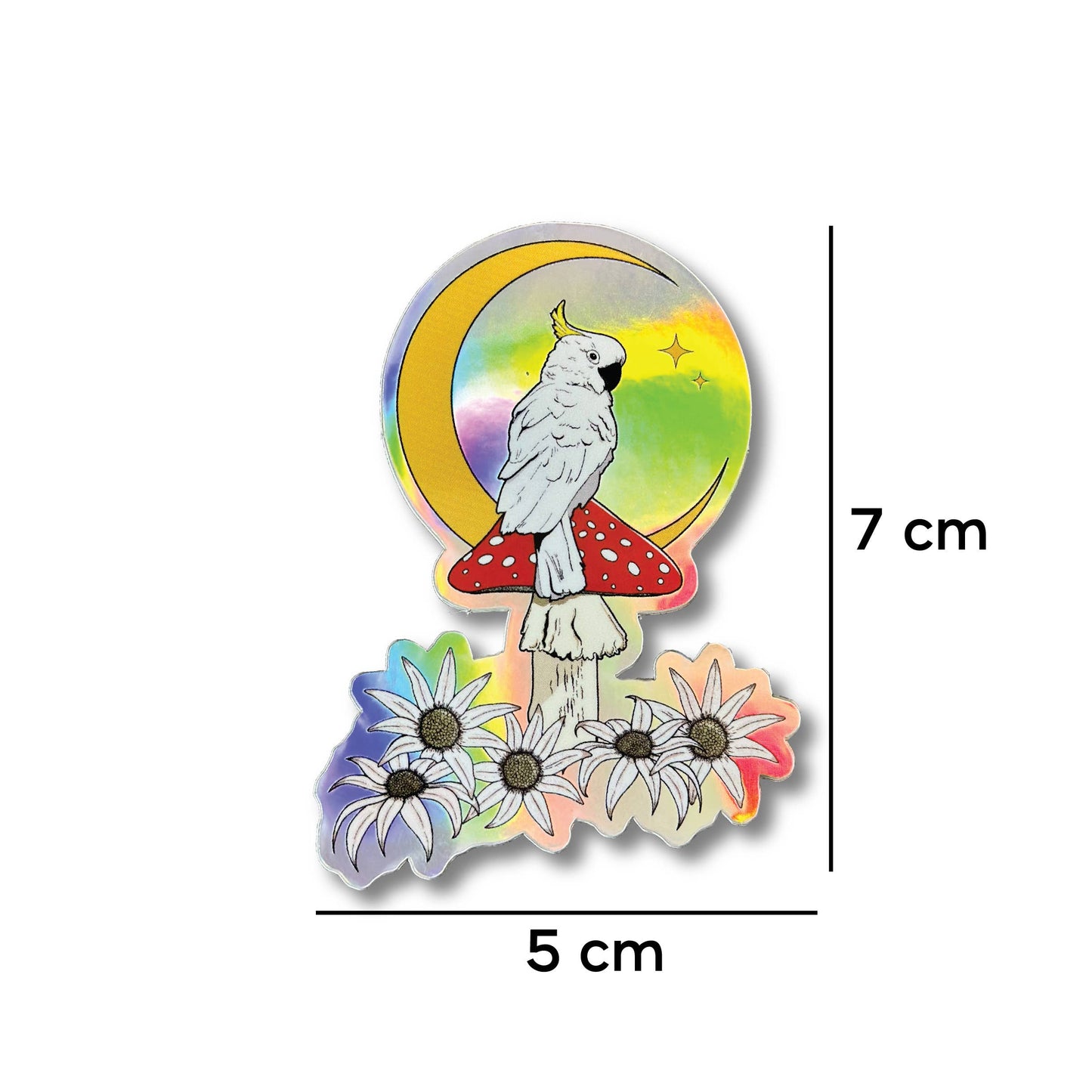 Cockatoo Holographic Sticker | Vinyl Sticker