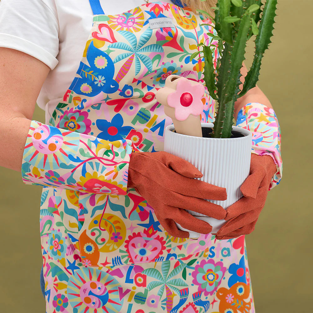 Long Sleeve Cotton Garden Gloves - Fiesta