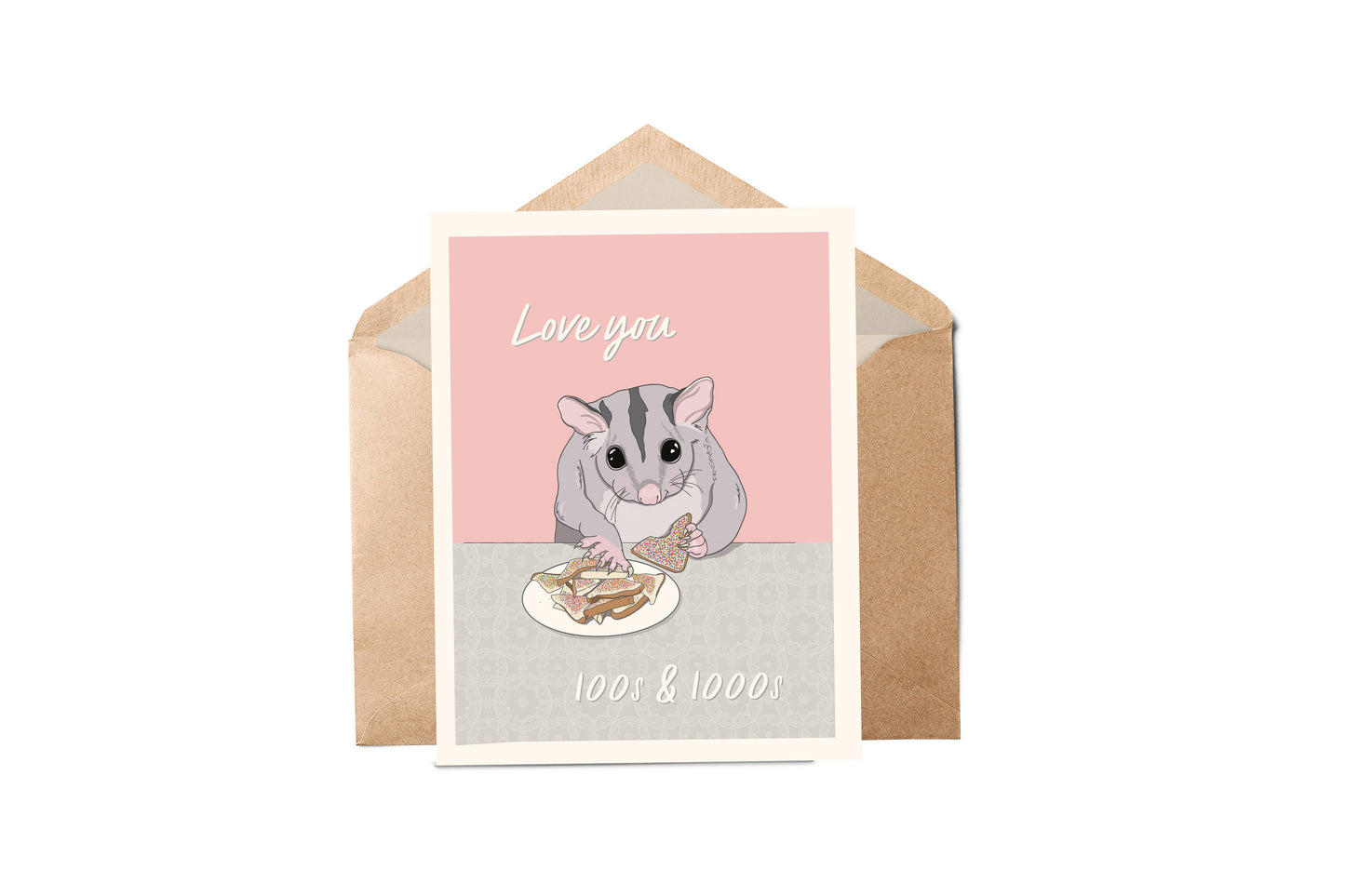 Sugar Glider Love - Greeting Card
