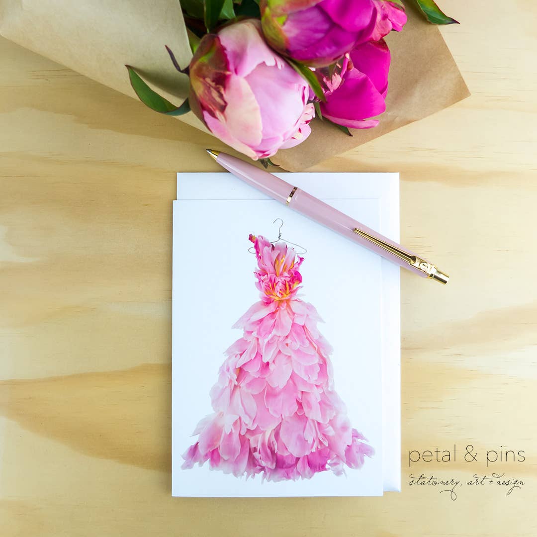 Peony Ballgown – Greeting Card