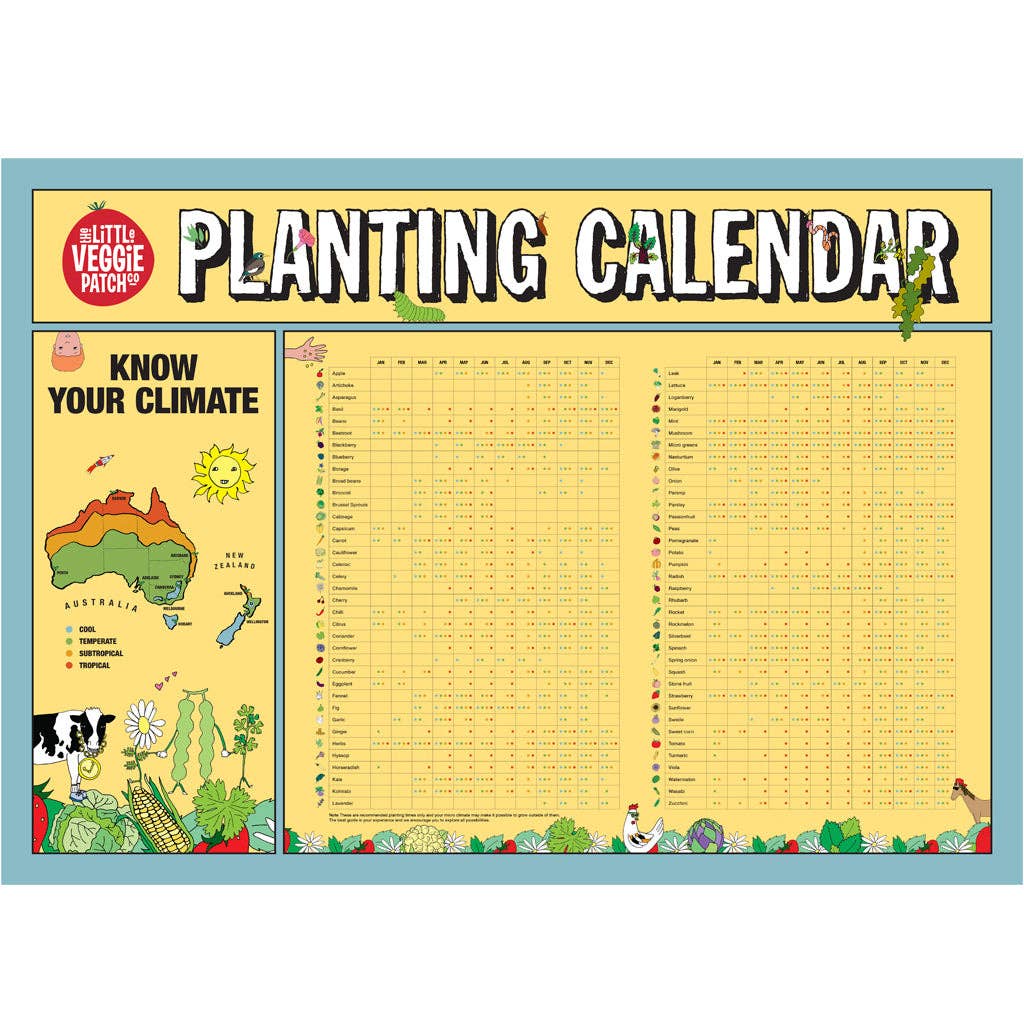 Planting Calendar Wattle & Bee