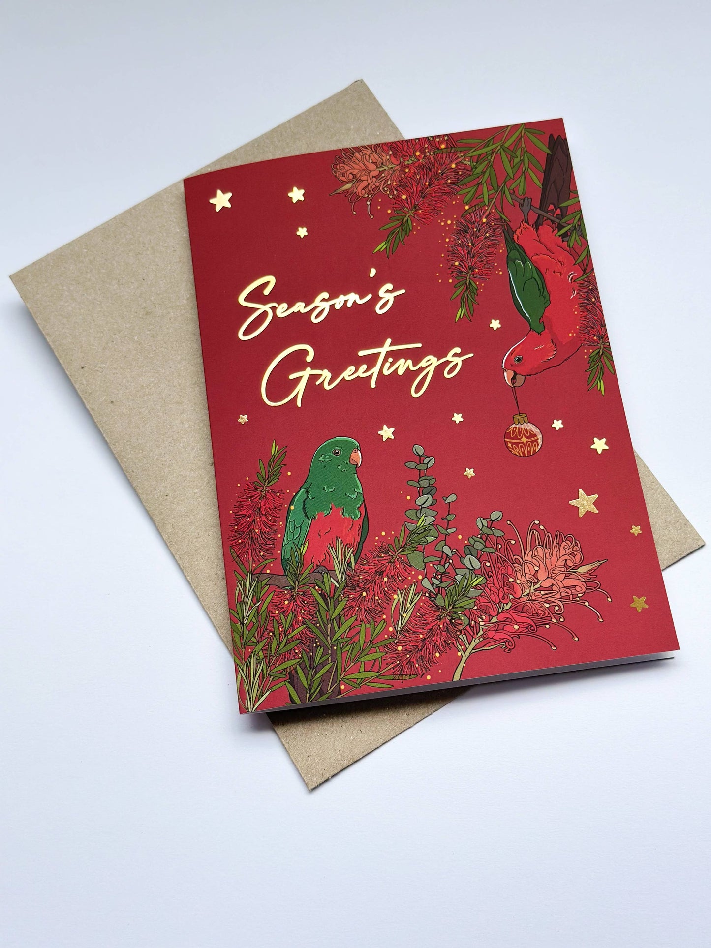 King Parrots Christmas Card