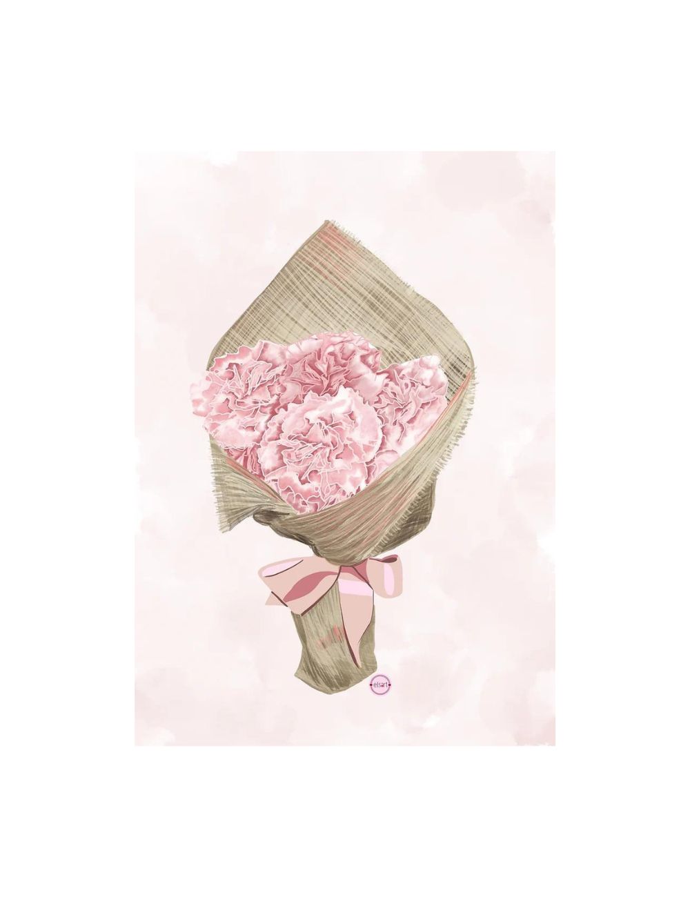 Pink Bouquet – Greeting Card