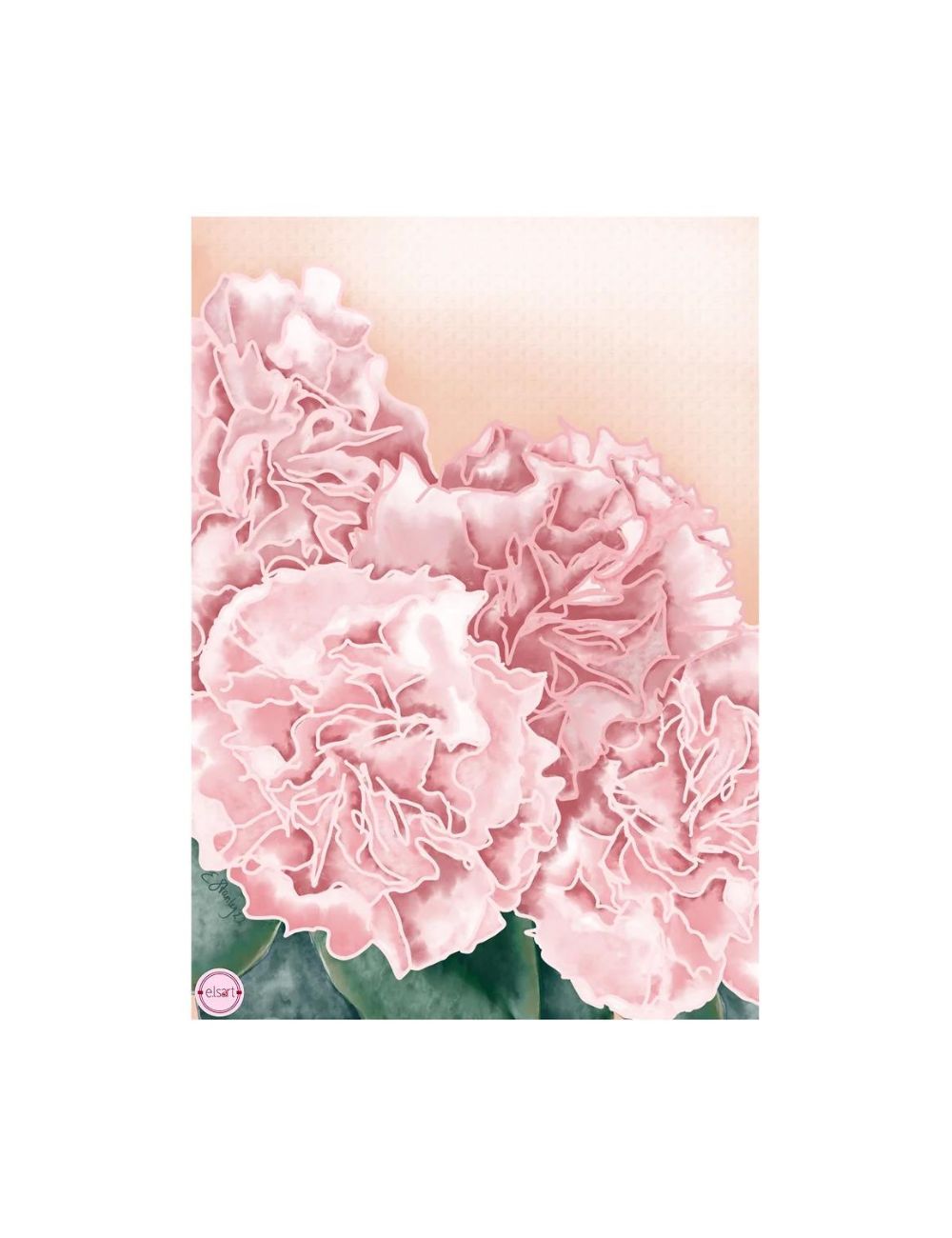 Pink Flowers – Greeting Card