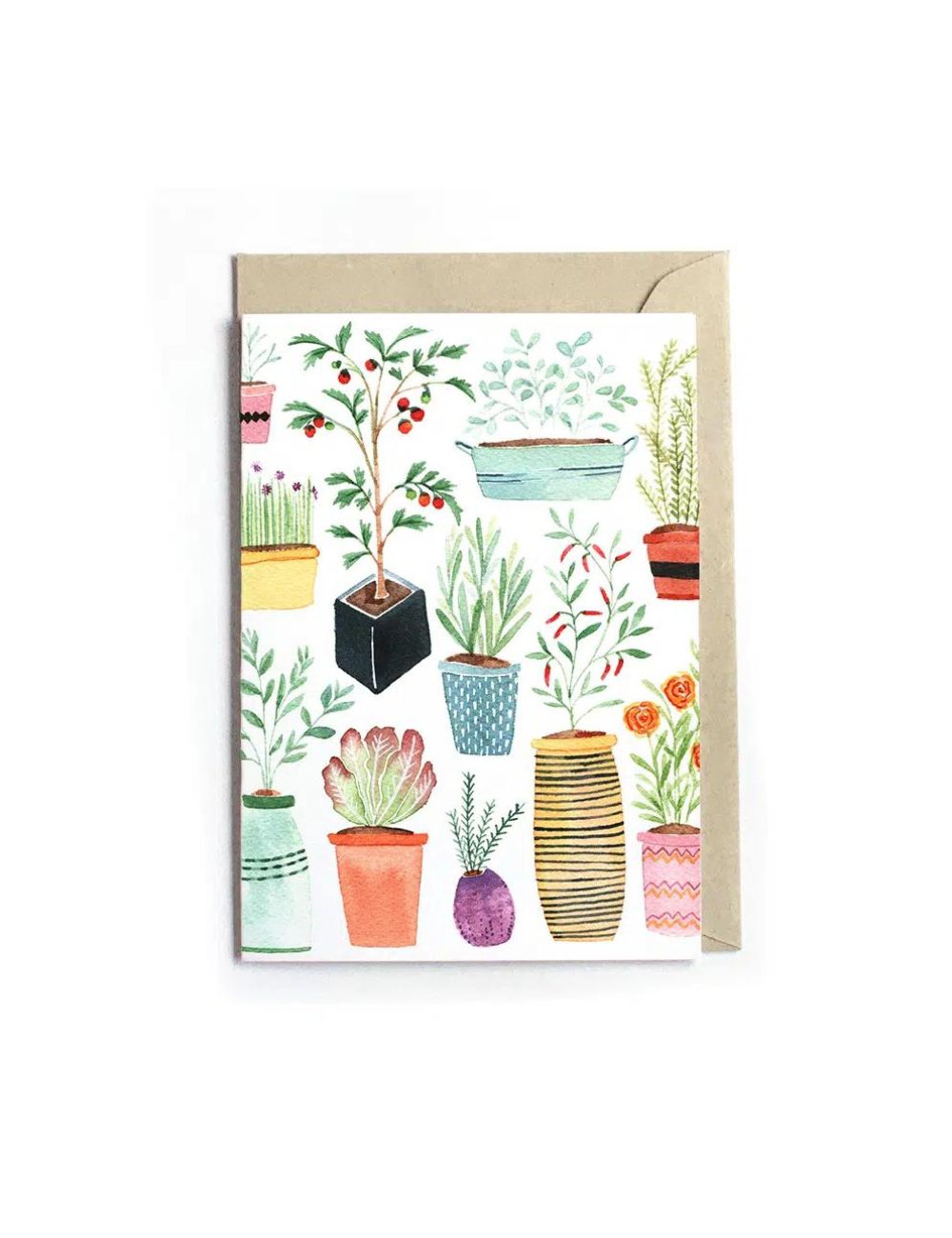 Pot Plants - Greeting Card