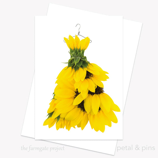 Sunflower Gown – Greeting Card