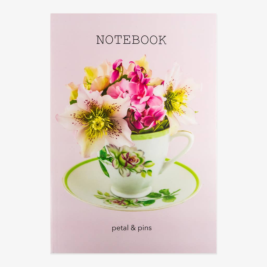 Floral Notebook - Vintage Teacup