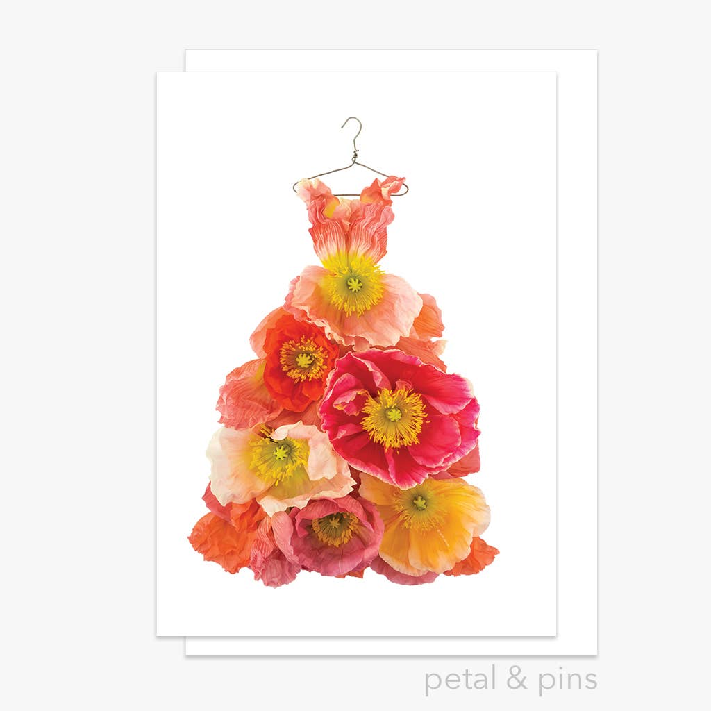 Poppy Dress – Greeting Card
