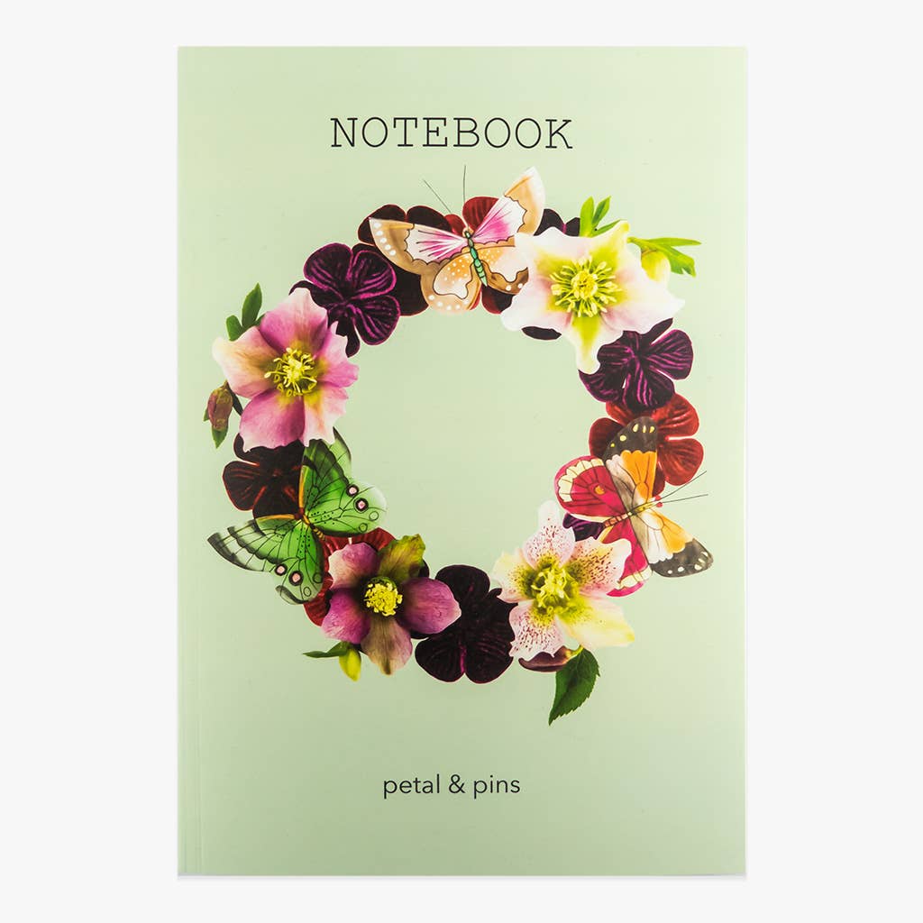 Floral Notebook - Butterfly Garland